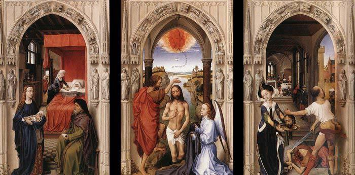 WEYDEN, Rogier van der St John Altarpiece Sweden oil painting art